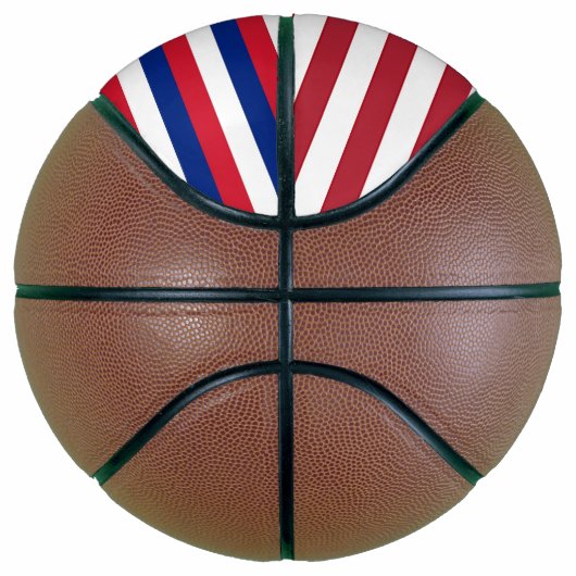Volledig Basketball met vlag van Hawaii, VS Mini Basketbal (Rechts)