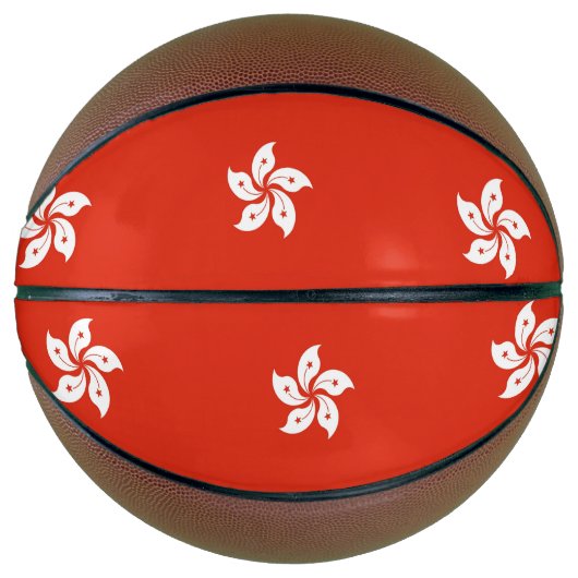 Volledig Basketball met vlag van Hongkong Basketbal (Voorkant)