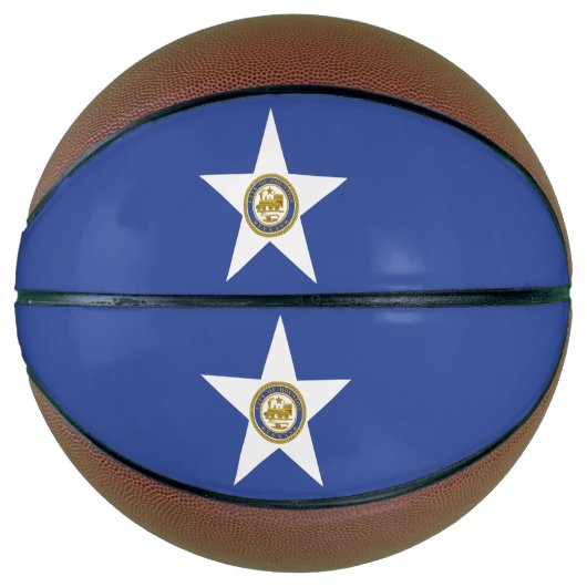 Volledig Basketball met vlag van Houston Basketbal (Voorkant)