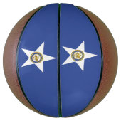 Volledig Basketball met vlag van Houston Basketbal (Verticaal)