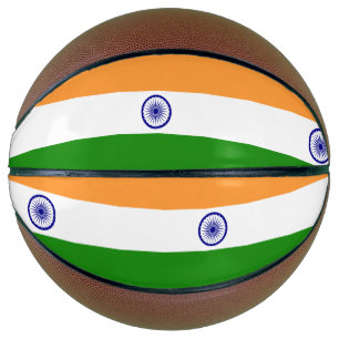 Volledig Basketball met vlag van India Mini Basketbal