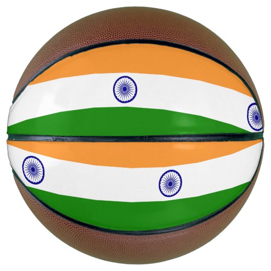 Volledig Basketball met vlag van India Mini Basketbal (Voorkant)
