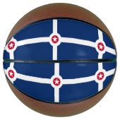 Volledig Basketball met vlag van Indianapolis, VS Basketbal (Voorkant)