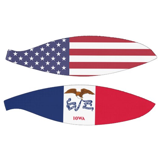 Volledig Basketball met vlag van Iowa, VS Mini Basketbal (Panelen)