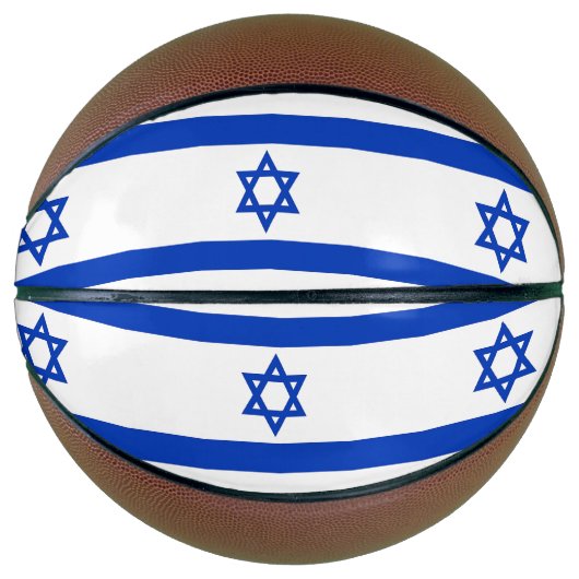 Volledig Basketball met vlag van Israël Mini Basketbal (Voorkant)