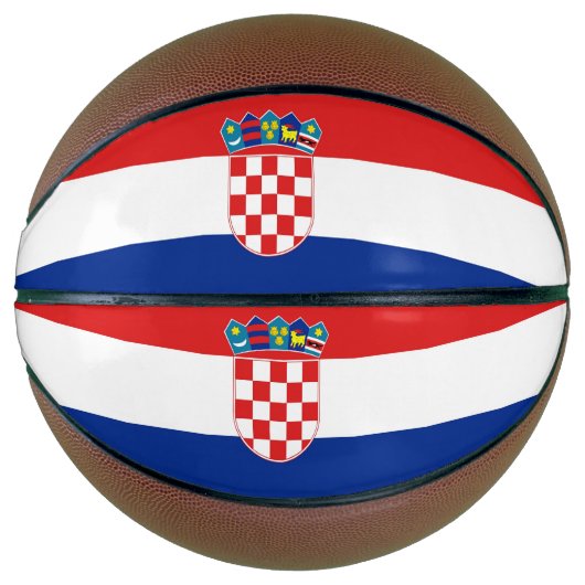 Volledig Basketball met vlag van Kroatië Basketbal (Voorkant)