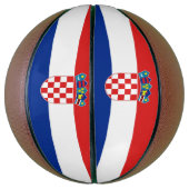 Volledig Basketball met vlag van Kroatië Basketbal (Verticaal)
