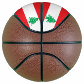 Volledig Basketball met vlag van Libanon Basketbal (Rechts)