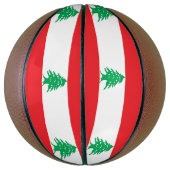 Volledig Basketball met vlag van Libanon Basketbal (Verticaal)