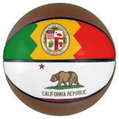 Volledig Basketball met vlag van Los Angeles, VS Mini Basketbal (Voorkant)