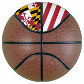 Volledig Basketball met vlag van Maryland, VS Mini Basketbal (Rechts)