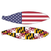 Volledig Basketball met vlag van Maryland, VS Mini Basketbal (Panelen)