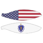 Volledig Basketball met vlag van Massachusetts USA Basketbal (Panelen)