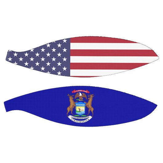 Volledig Basketball met vlag van Michigan USA Mini Basketbal (Panelen)