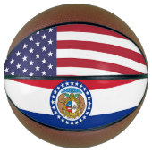 Volledig Basketball met vlag van Missouri USA Basketbal (Voorkant)