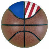 Volledig Basketball met vlag van Nevada, VS Basketbal (Rechts)