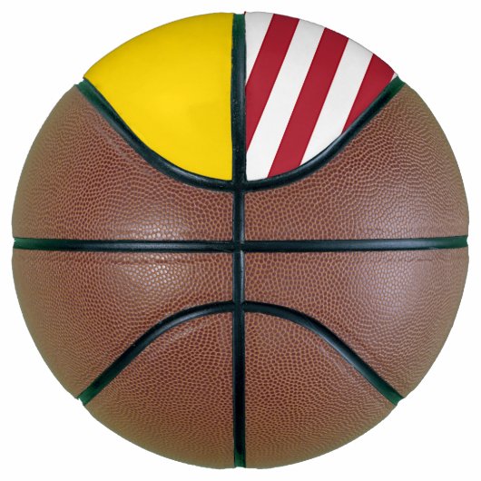 Volledig Basketball met vlag van New Mexico USA Mini Basketbal (Rechts)