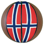 Volledig Basketball met vlag van Noorwegen Mini Basketbal (Verticaal)
