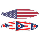 Volledig Basketball met vlag van Ohio, VS Basketbal (Panelen)