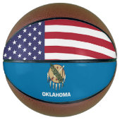 Volledig Basketball met vlag van Oklahoma, VS Mini Basketbal (Voorkant)