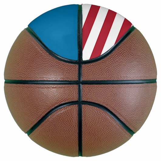 Volledig Basketball met vlag van Oklahoma, VS Mini Basketbal (Rechts)