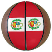 Volledig Basketball met vlag van Peru Basketbal (Verticaal)