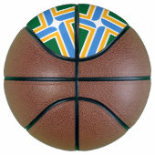 Volledig Basketball met vlag van Portland, VS Basketbal (Rechts)
