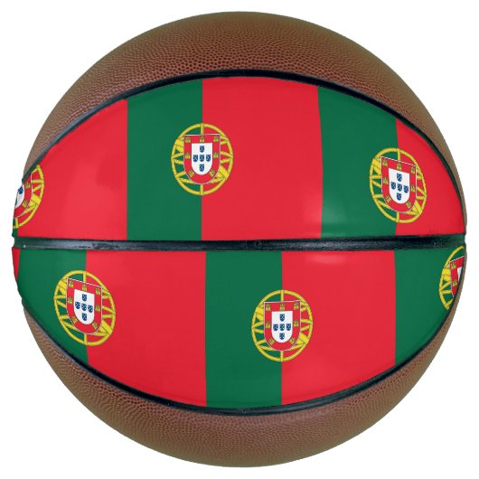 Volledig Basketball met vlag van Portugal Basketbal (Voorkant)