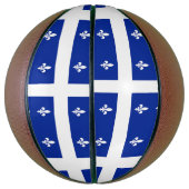 Volledig Basketball met vlag van Quebec Basketbal (Verticaal)