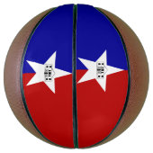 Volledig Basketball met vlag van San Antonio Basketbal (Verticaal)