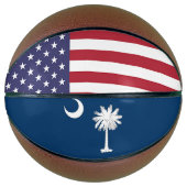 Volledig Basketball met vlag van South Carolina Basketbal (Voorkant)