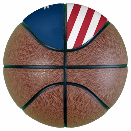 Volledig Basketball met vlag van South Carolina Basketbal (Rechts)