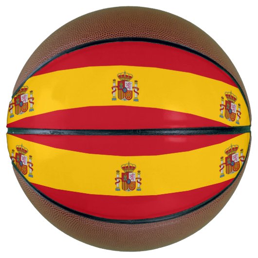 Volledig Basketball met vlag van Spanje Mini Basketbal (Voorkant)