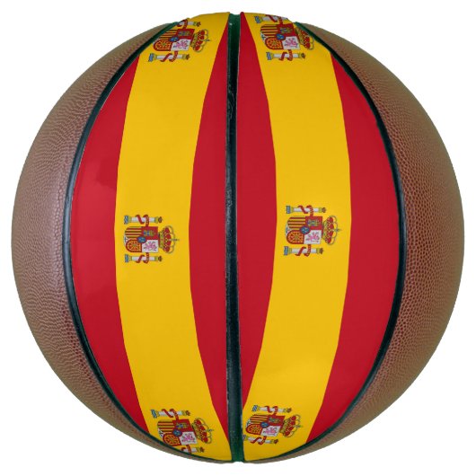 Volledig Basketball met vlag van Spanje Mini Basketbal (Verticaal)
