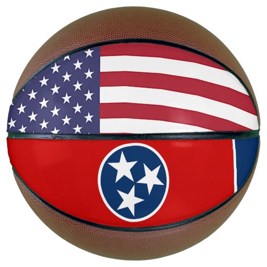 Volledig Basketball met vlag van Tennessee Basketbal (Voorkant)