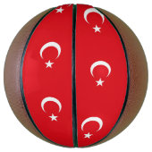 Volledig Basketball met vlag van Turkije Mini Basketbal (Verticaal)