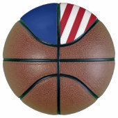 Volledig Basketball met vlag van Utah Basketbal (Rechts)