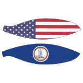 Volledig Basketball met vlag van Virginia Mini Basketbal (Panelen)