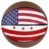 Volledig Basketball met vlag van Washington DC Mini Basketbal (Voorkant)