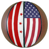 Volledig Basketball met vlag van Washington DC Mini Basketbal (Verticaal)