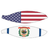 Volledig Basketball met vlag van West-Virginia Mini Basketbal (Panelen)