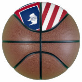 Volledig Basketball met vlag van Wyoming State Mini Basketbal (Rechts)