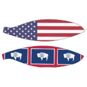 Volledig Basketball met vlag van Wyoming State Mini Basketbal (Panelen)