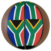 Volledig Basketball met vlag van Zuid-Afrika Mini Basketbal (Verticaal)