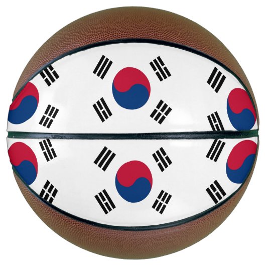 Volledig Basketball met vlag van Zuid-Korea Basketbal (Voorkant)