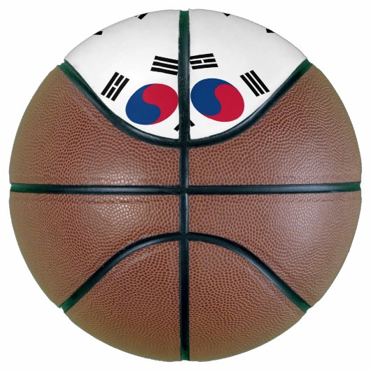 Volledig Basketball met vlag van Zuid-Korea Basketbal (Rechts)