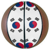 Volledig Basketball met vlag van Zuid-Korea Basketbal (Verticaal)