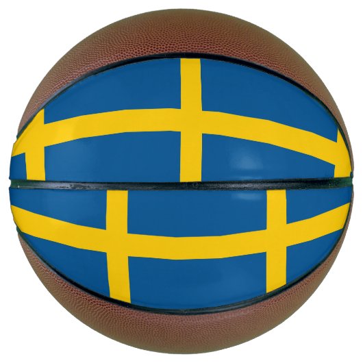 Volledig Basketball met vlag van Zweden Basketbal (Voorkant)