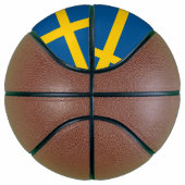 Volledig Basketball met vlag van Zweden Basketbal (Rechts)