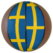 Volledig Basketball met vlag van Zweden Basketbal (Verticaal)